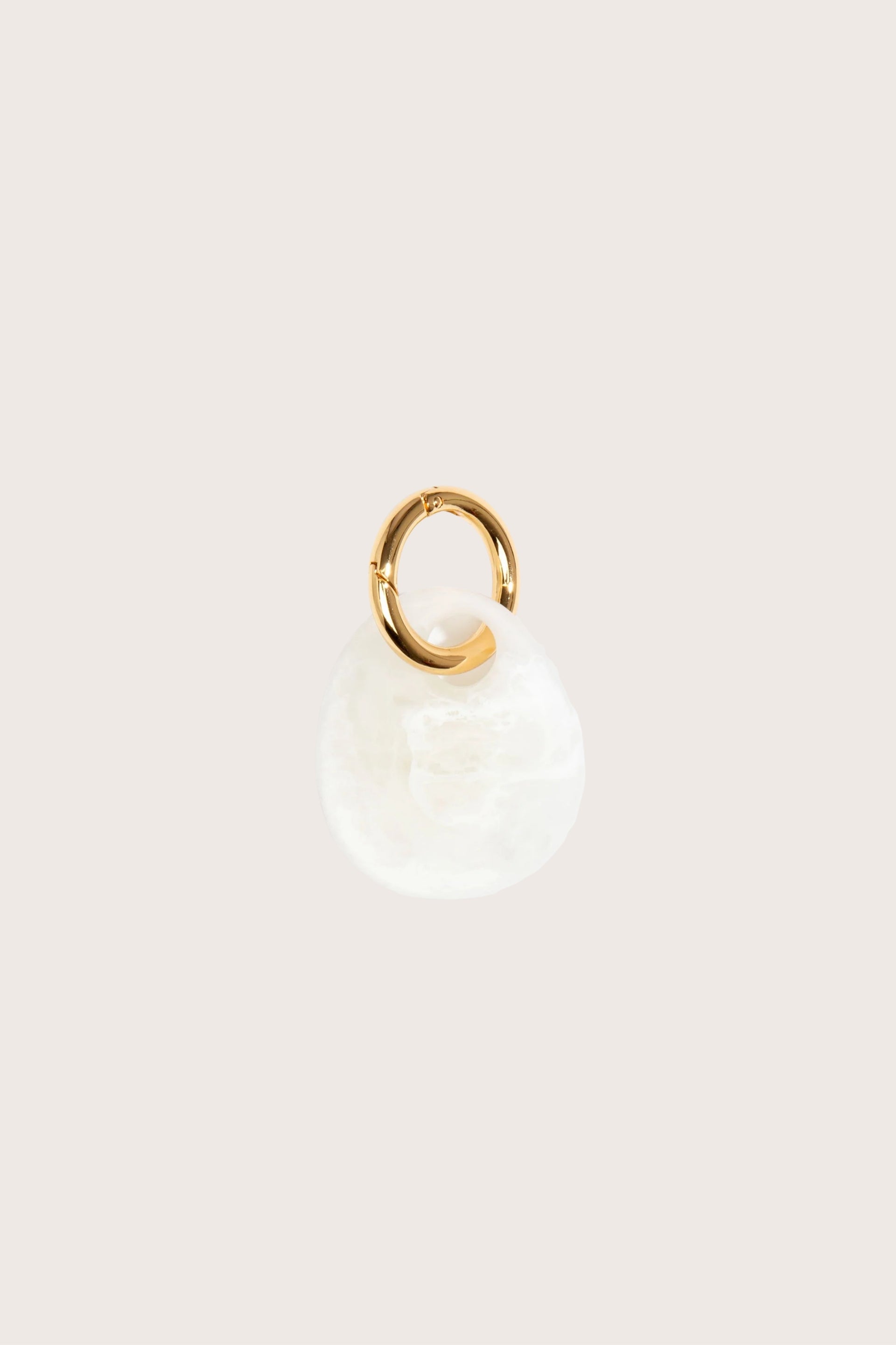 Earth Keyring Chalk Swirl Brass