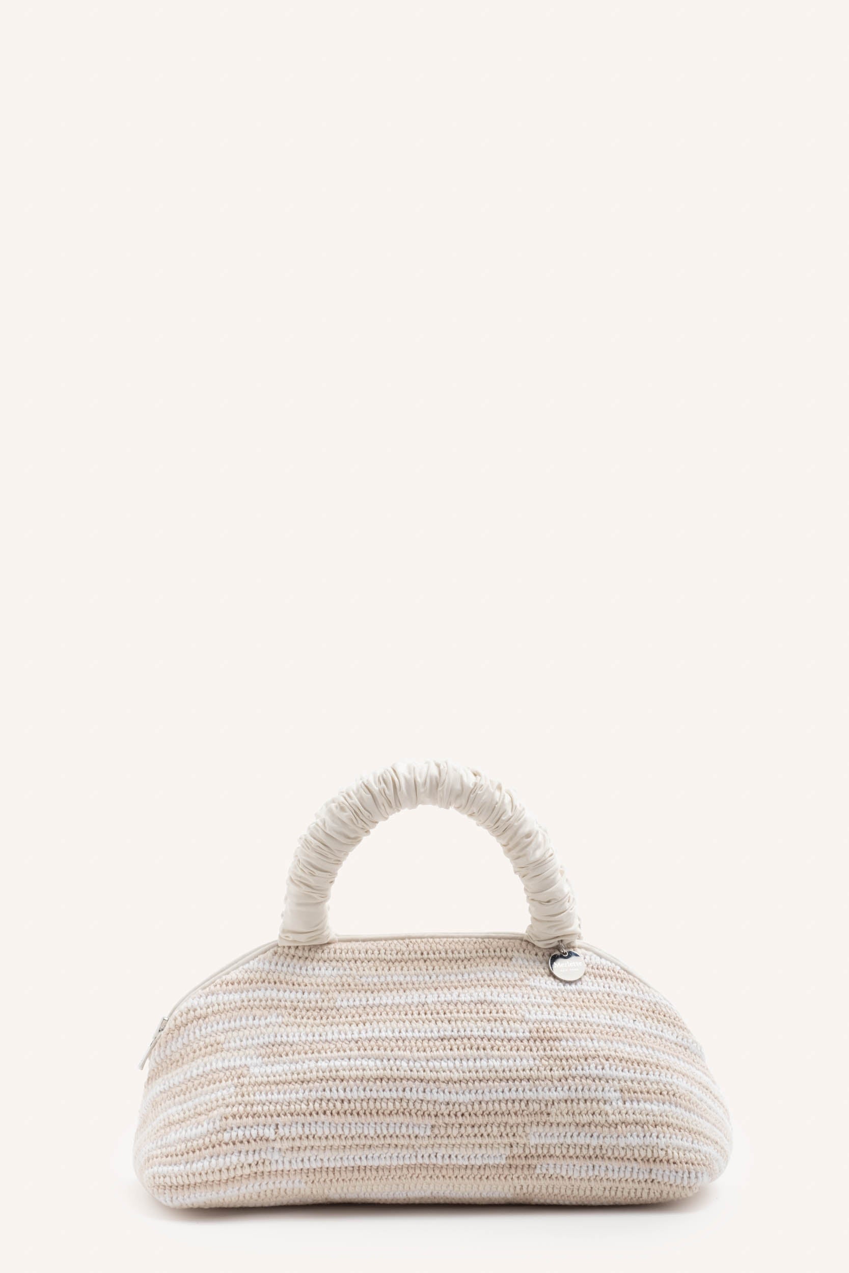 Lune Mini Macrame Bag in Ivory Multi