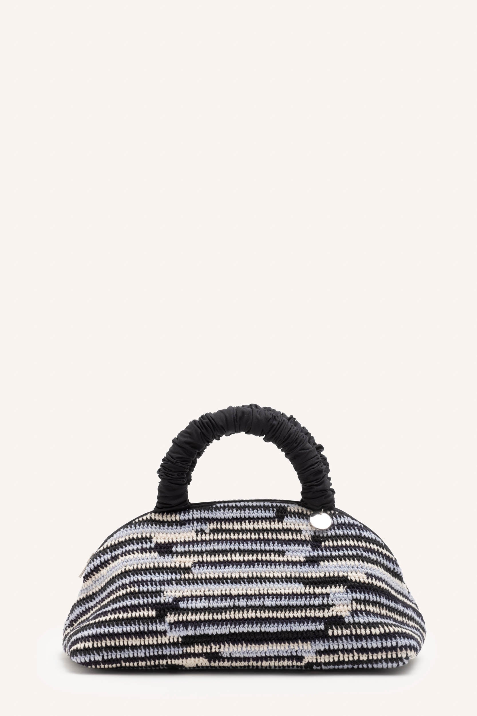 Lune Mini Macrame Bag in Black Multi