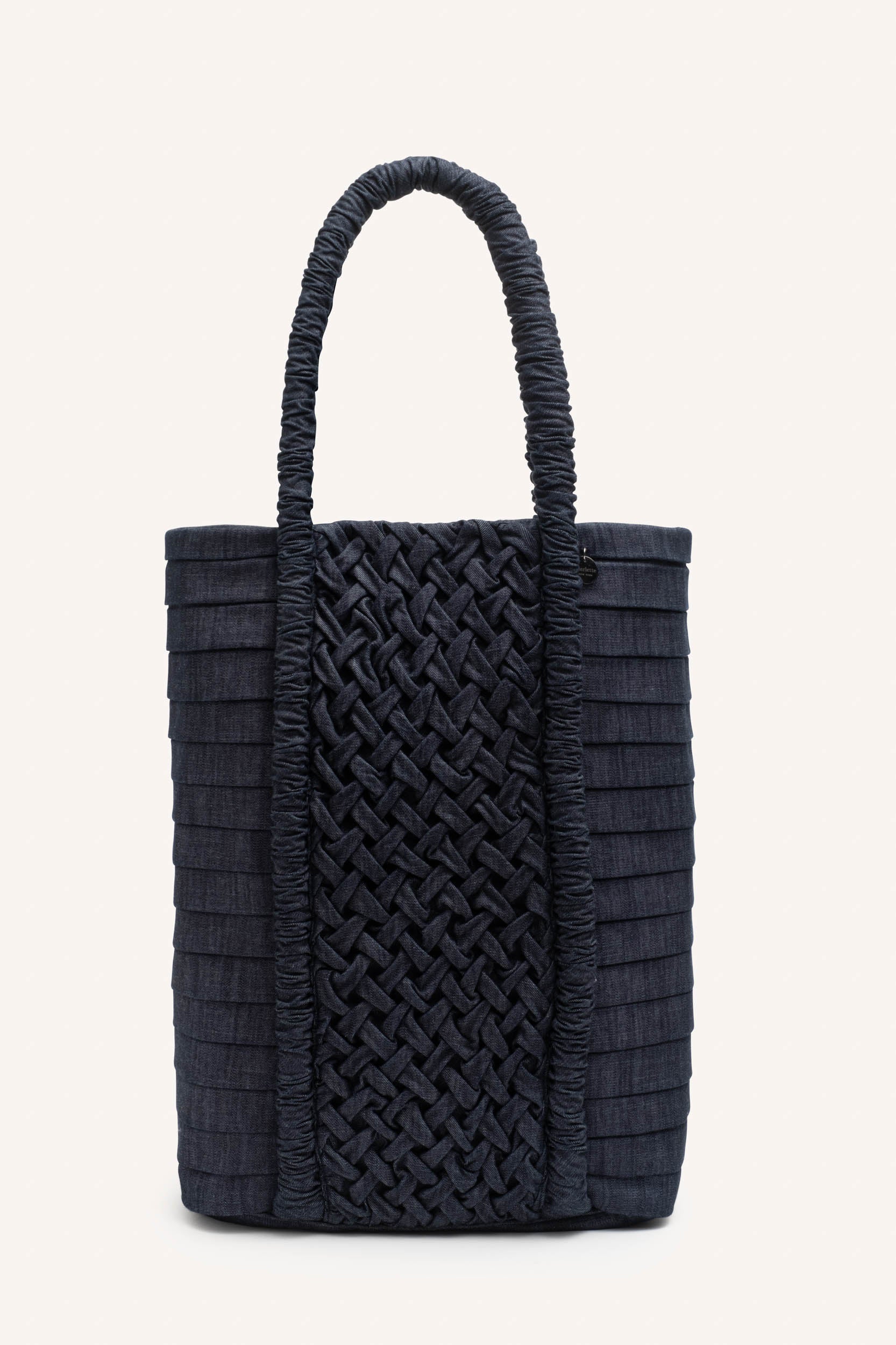 Asha Smocked Tote Dark Denim