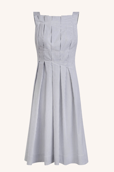 Nara Dress in Admiral Navy Stripe