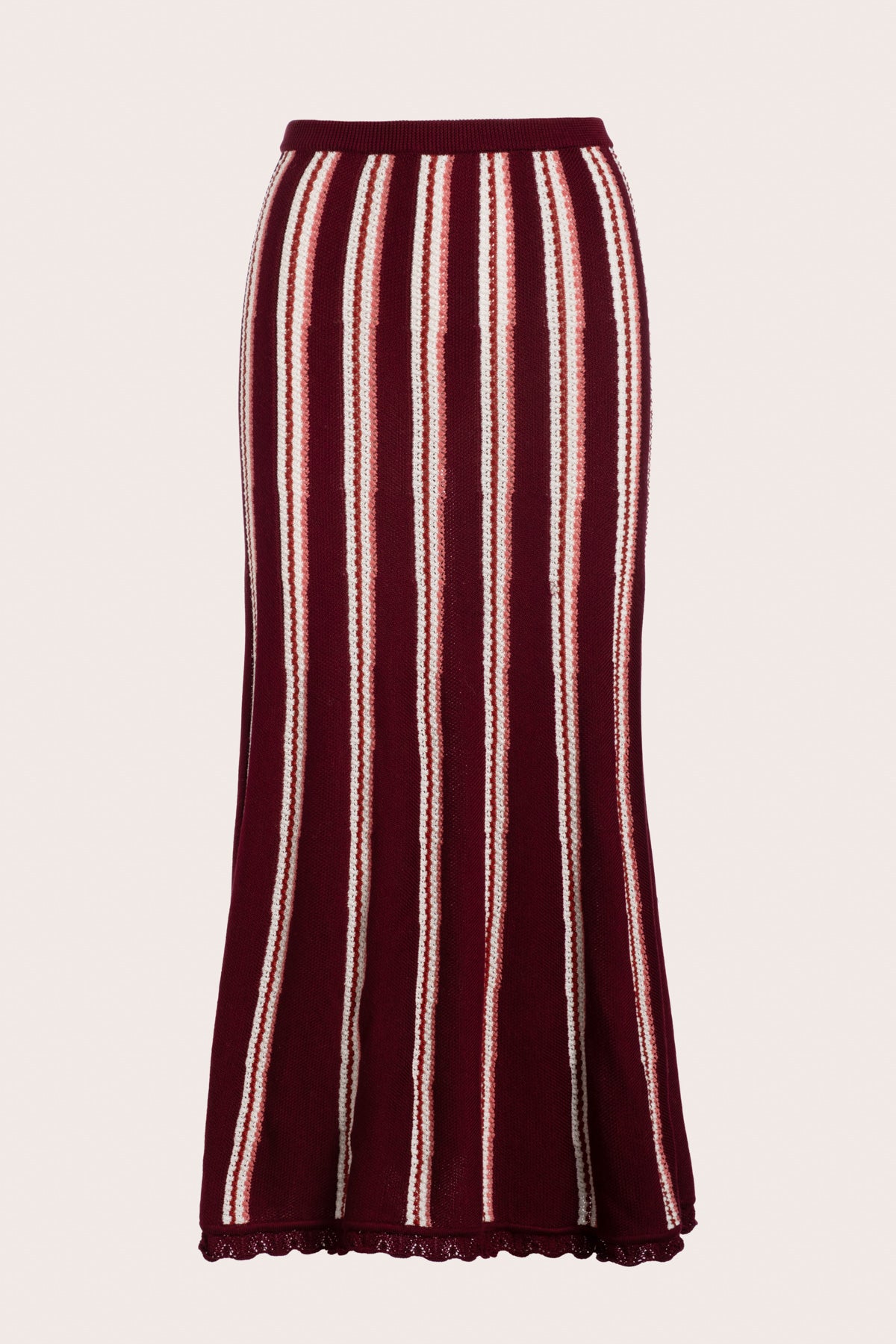 Nahua Skirt in Bordeaux Stripe