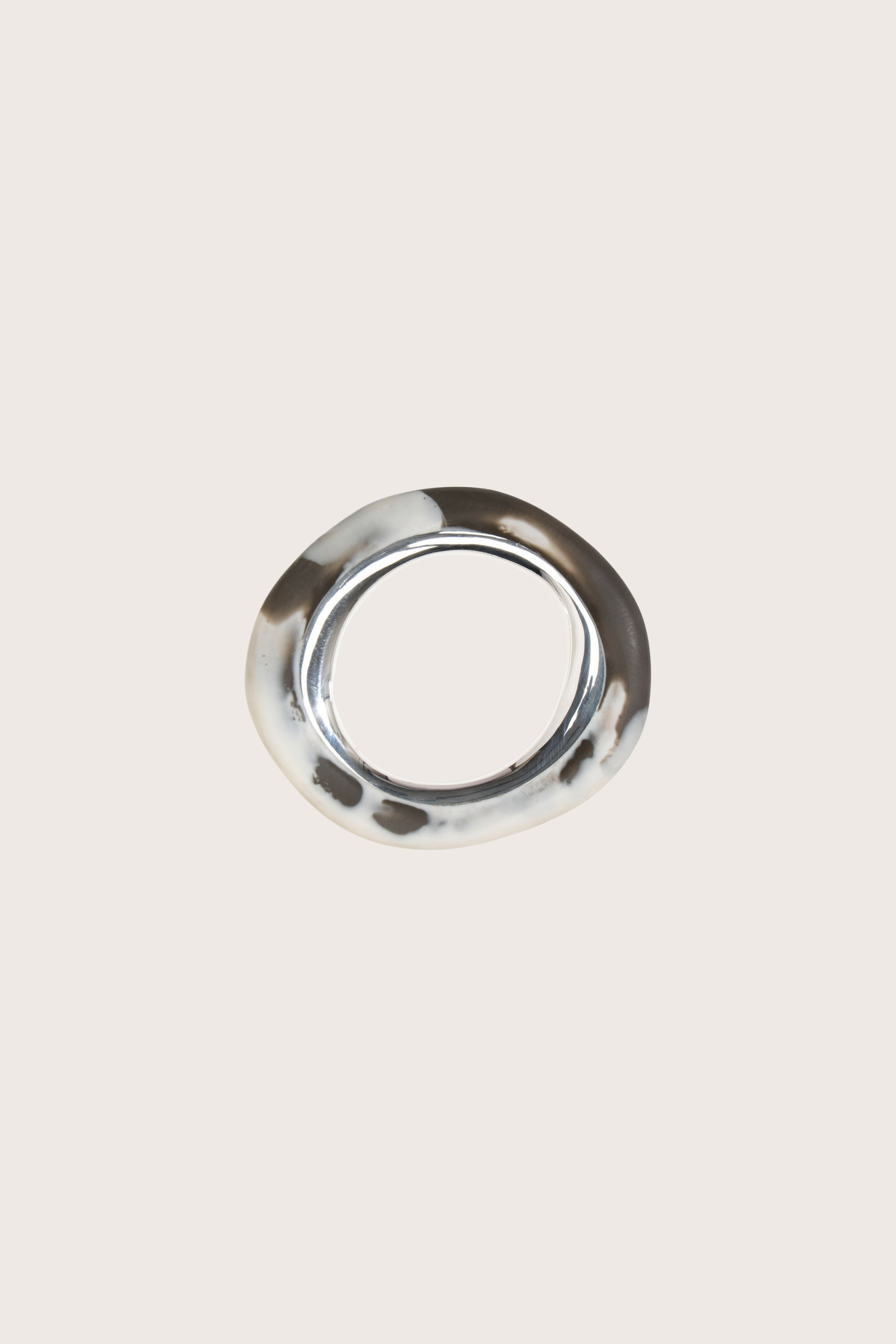 Small Drift Duo Bangle in Granite / Silver