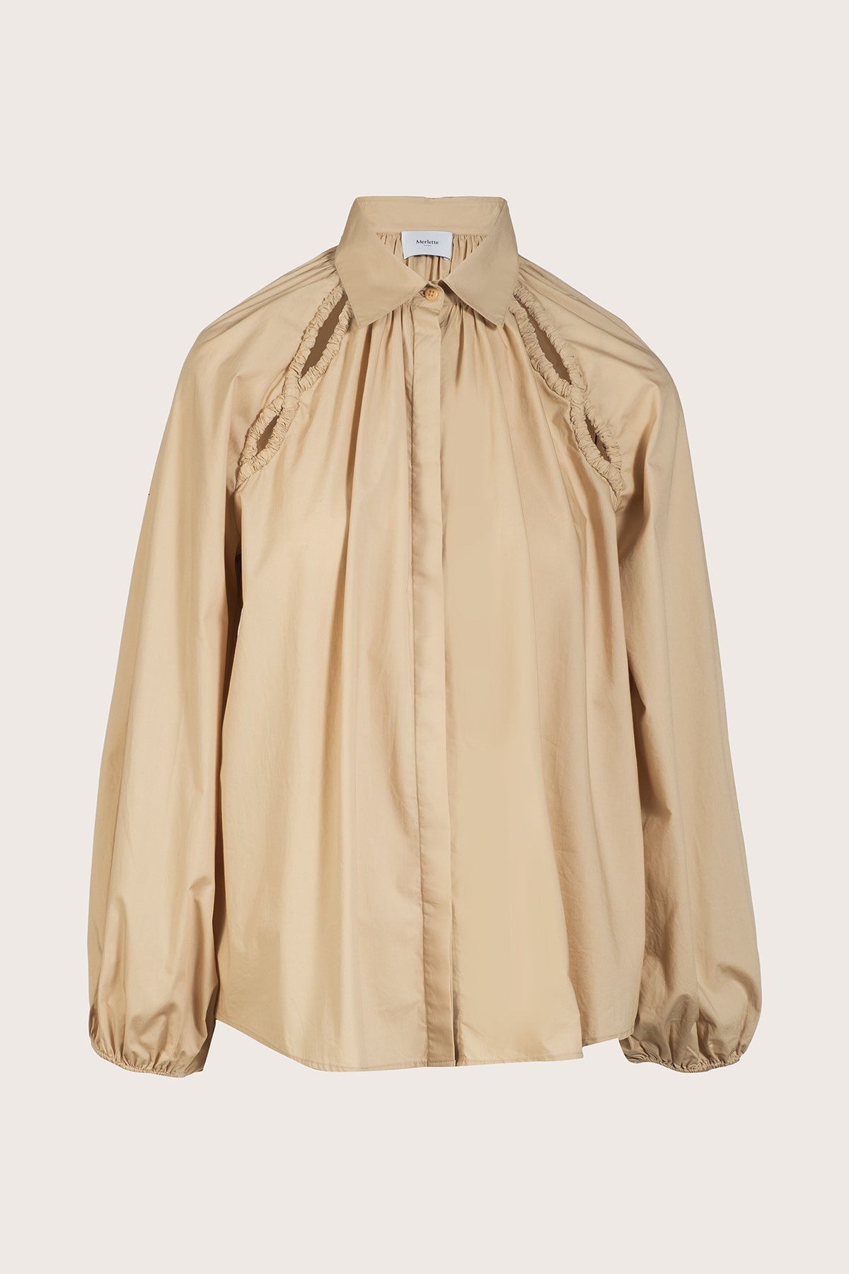 Tiana Poplin Top in Sable