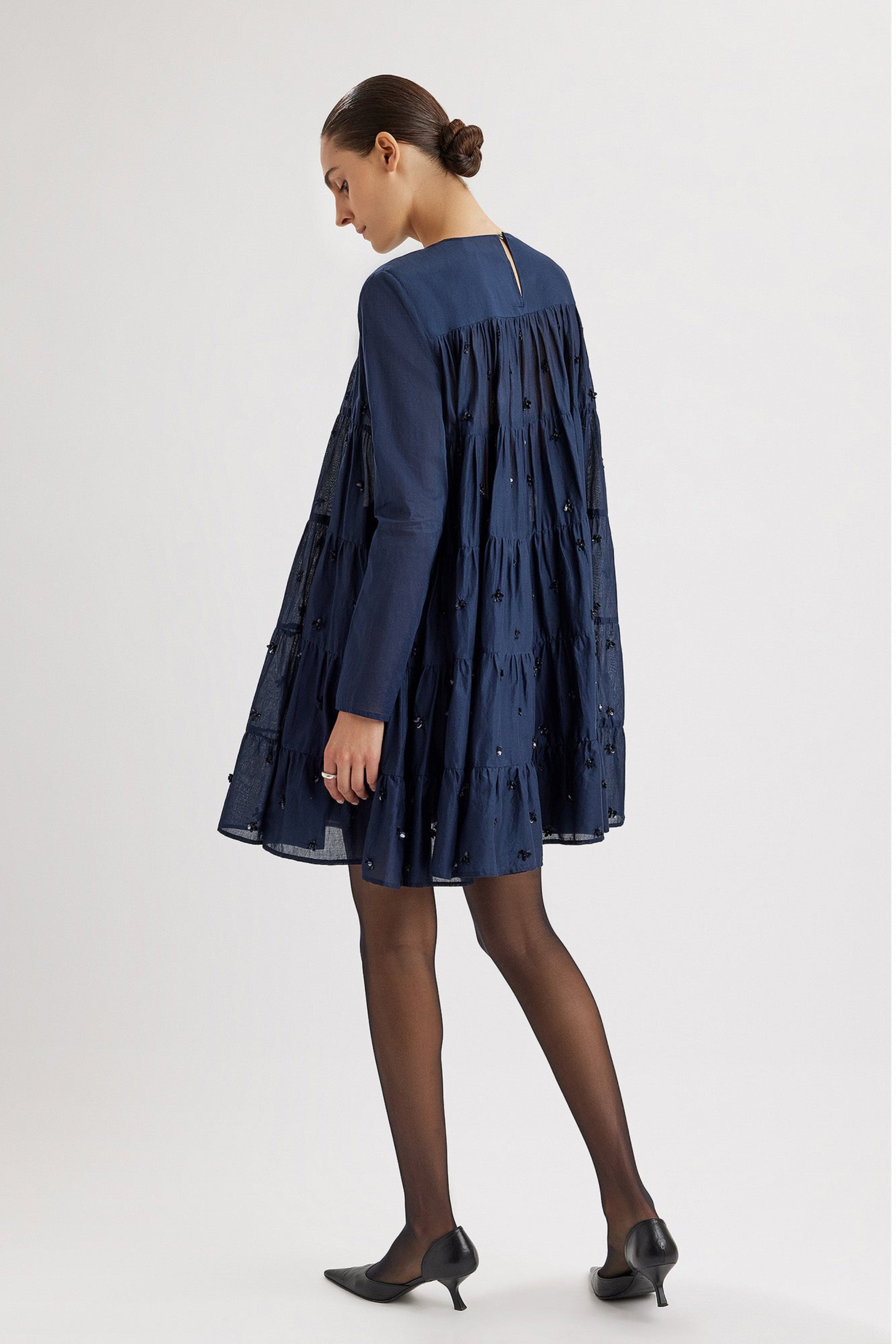 Soliman Embellished Dress in Navy | Merlette Soliman Embellished Dress in Navy | Merlette