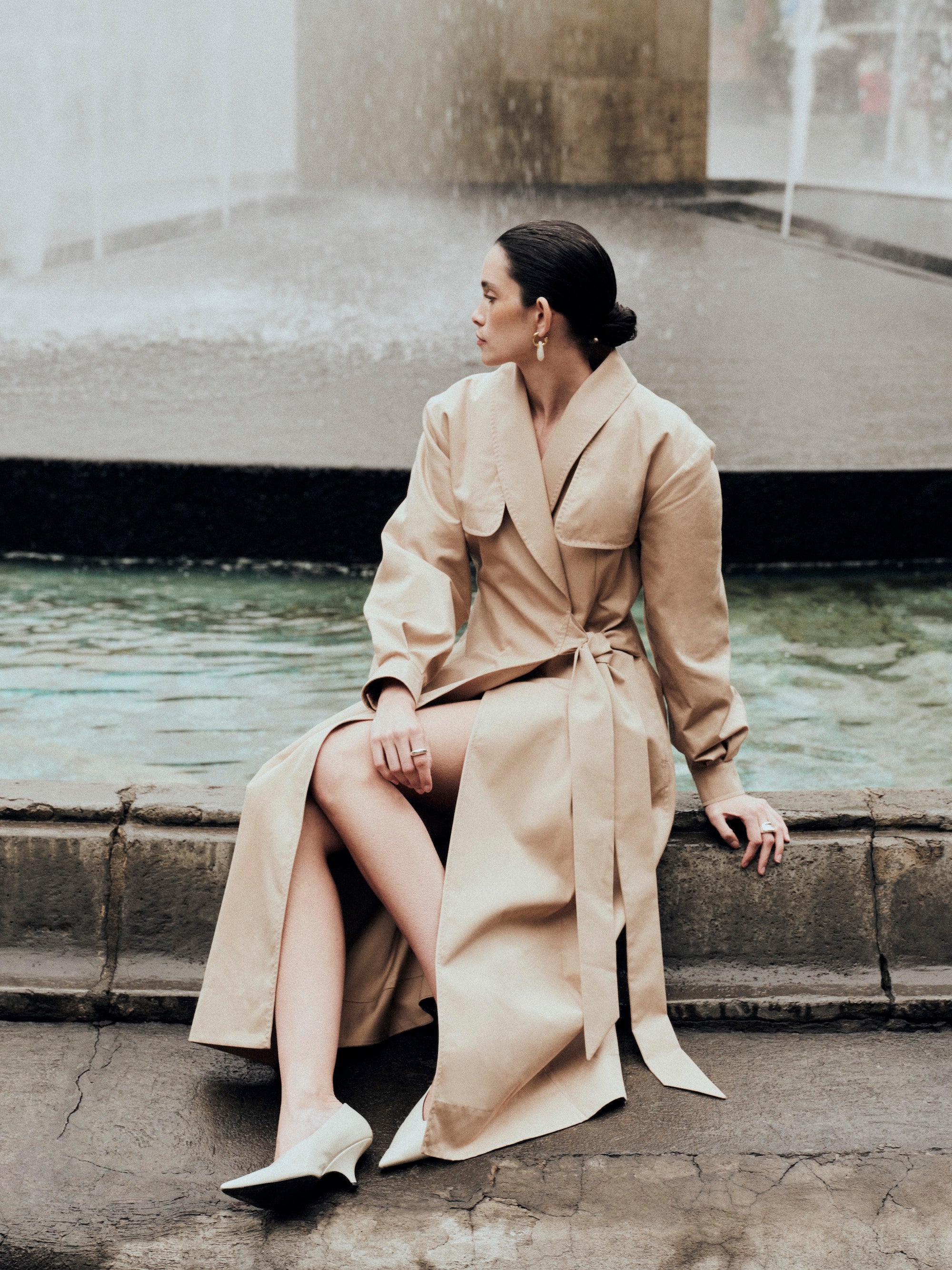 Polanco Coat in Taupe | Merlette