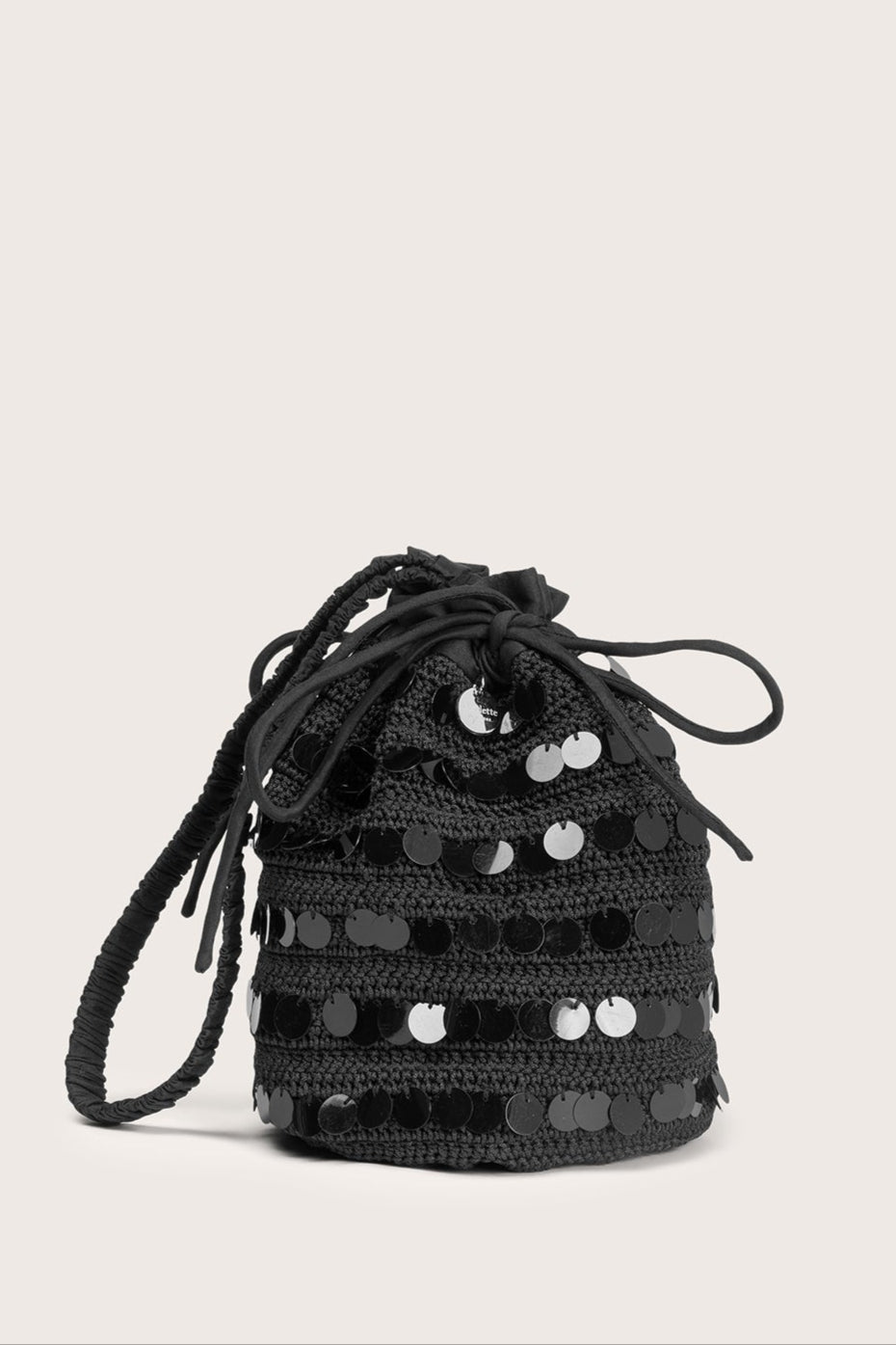 Deco Sequin Pouch in Black