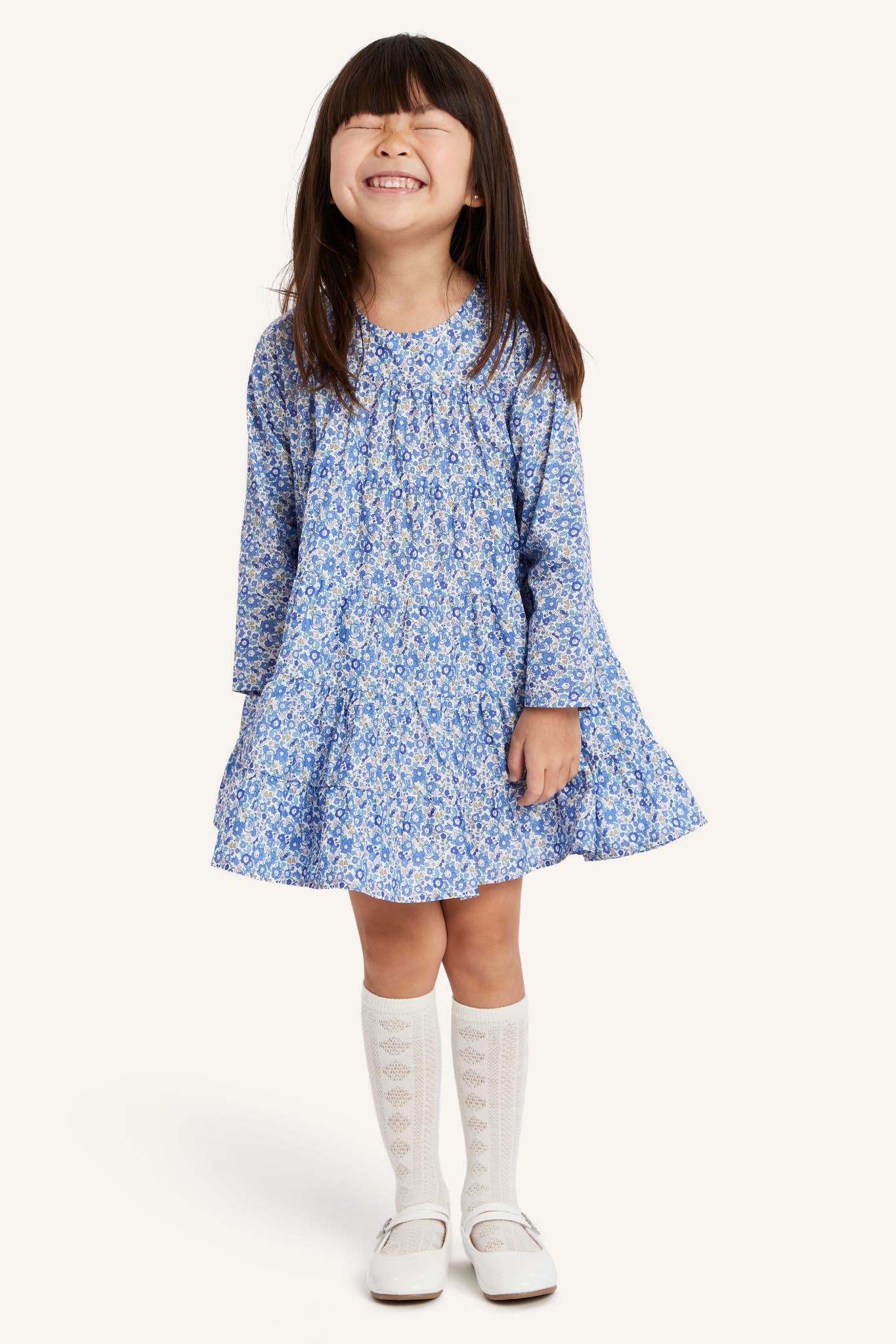 Soliman Children's Dress in Liberty Blue Print