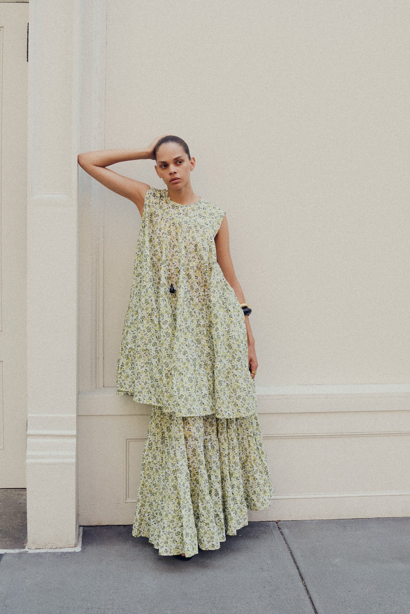Lanai Dress in Lime Floral Print