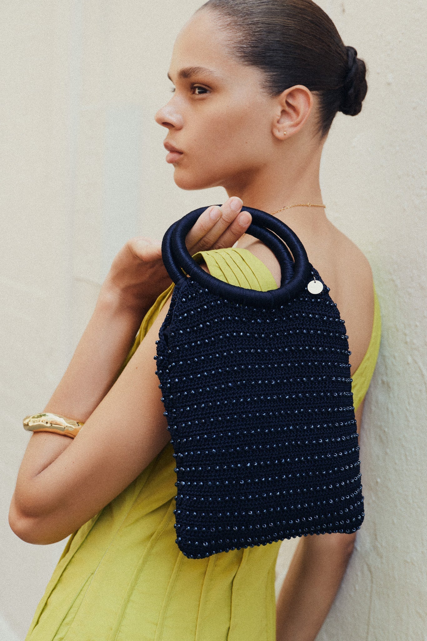 ハンドメイド marime マザーズバッグ ネイビー ナイロン Maris Bag in Navy