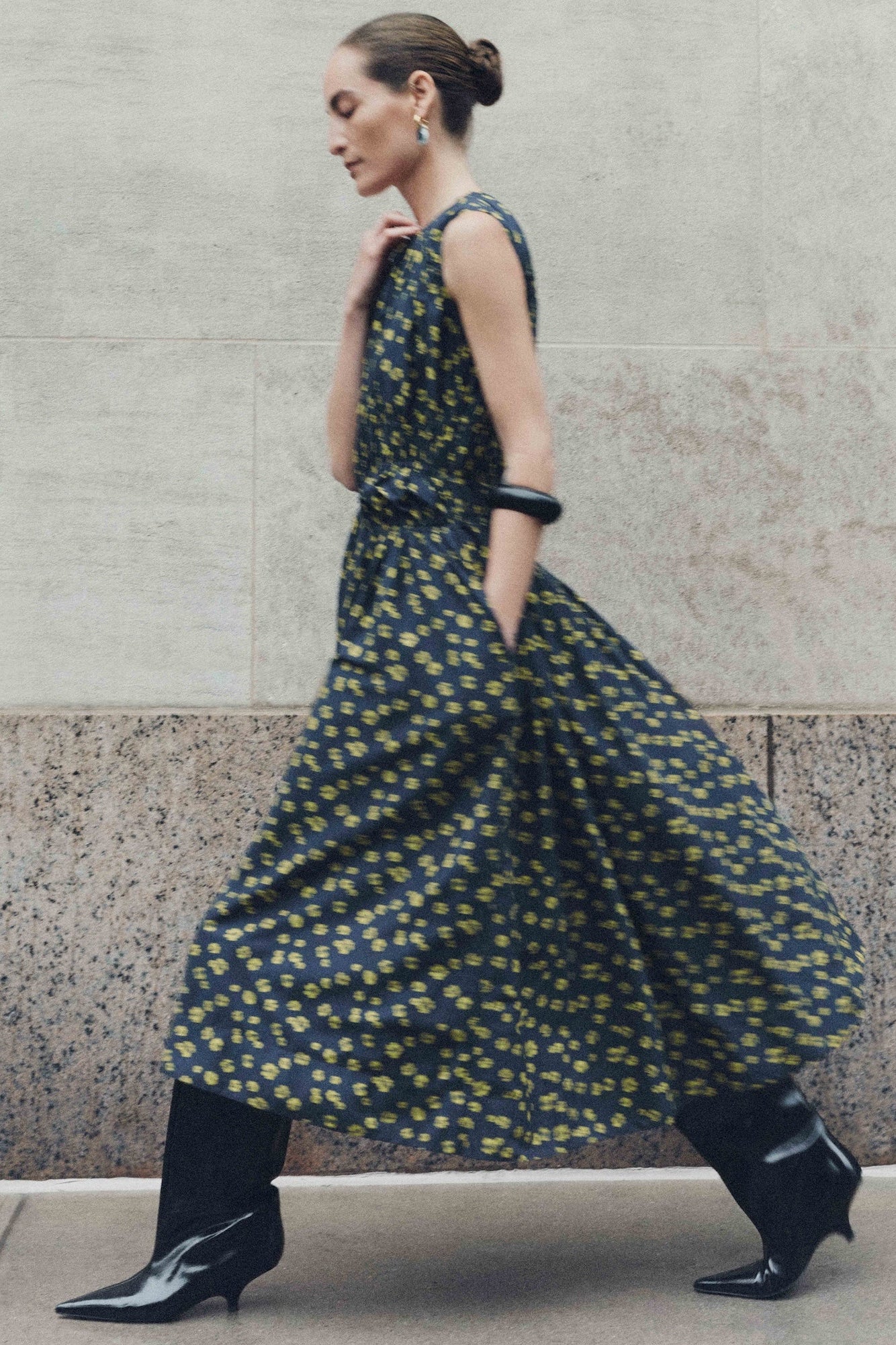 Soliman Dress in Navy