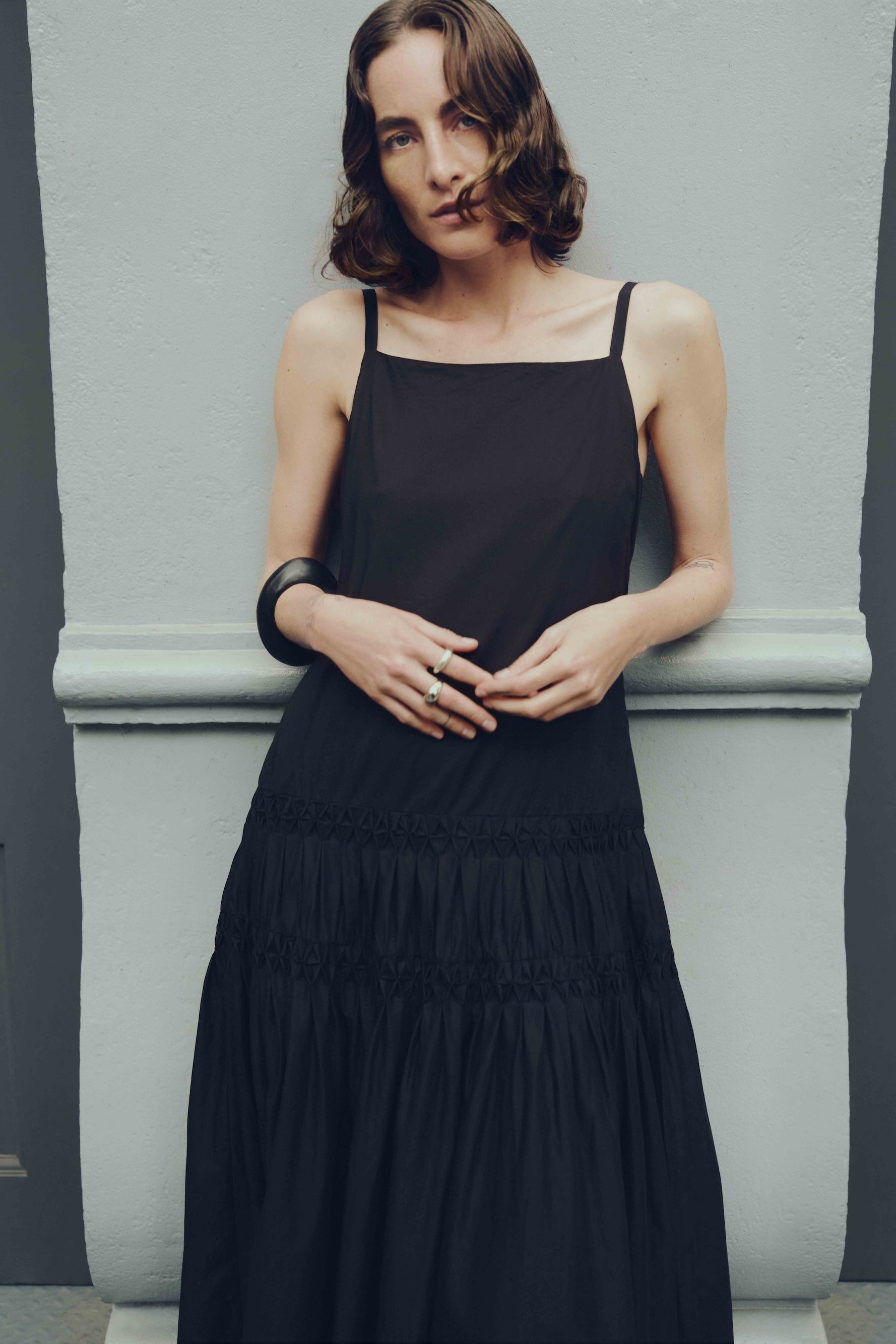 Merlette Soliman Tiered Dress in Black