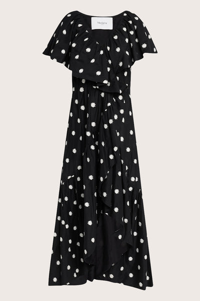 Loris Dress in Ikat Emb Dot