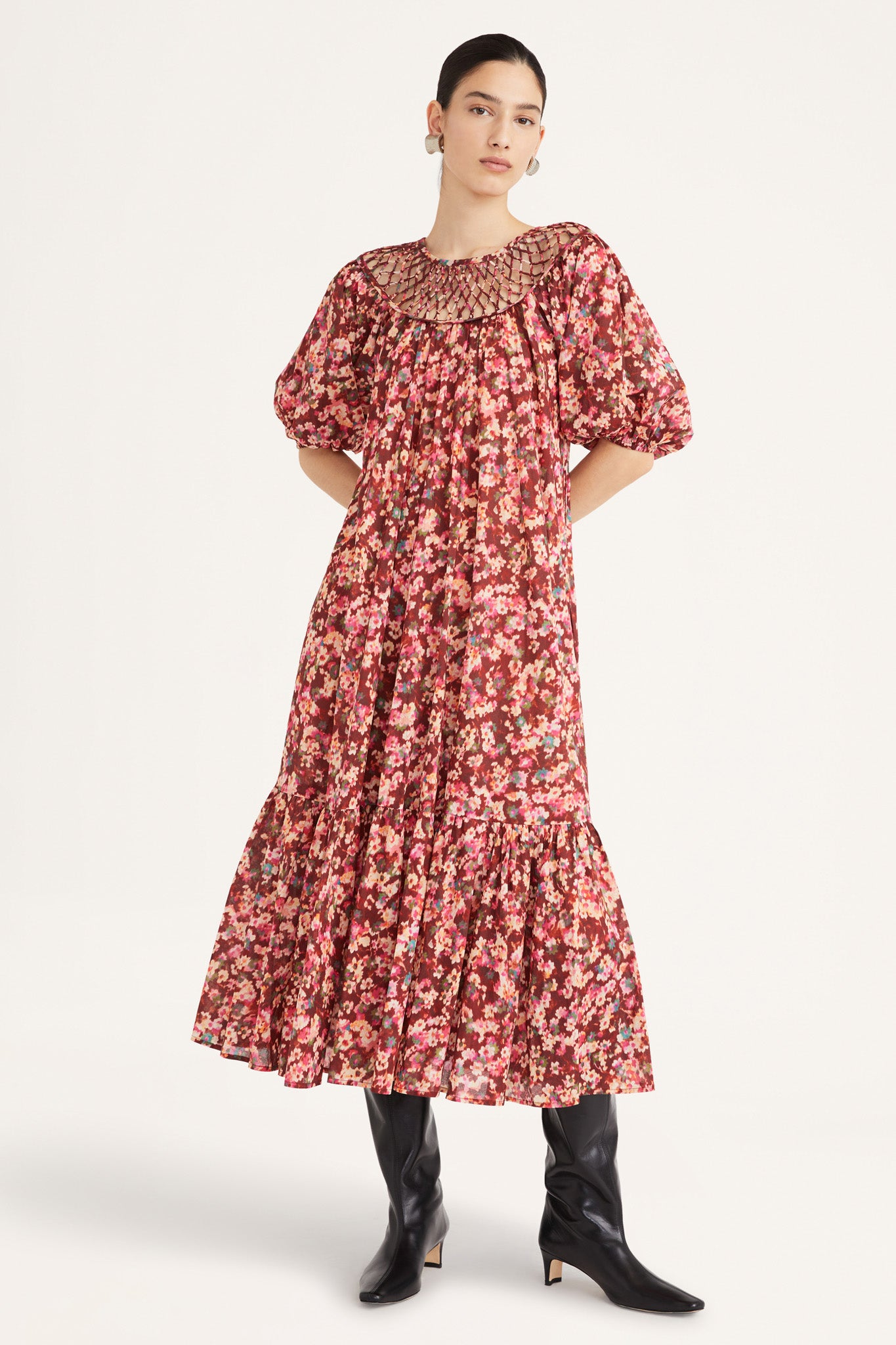 Andersson Dress in Terracotta Floral Print