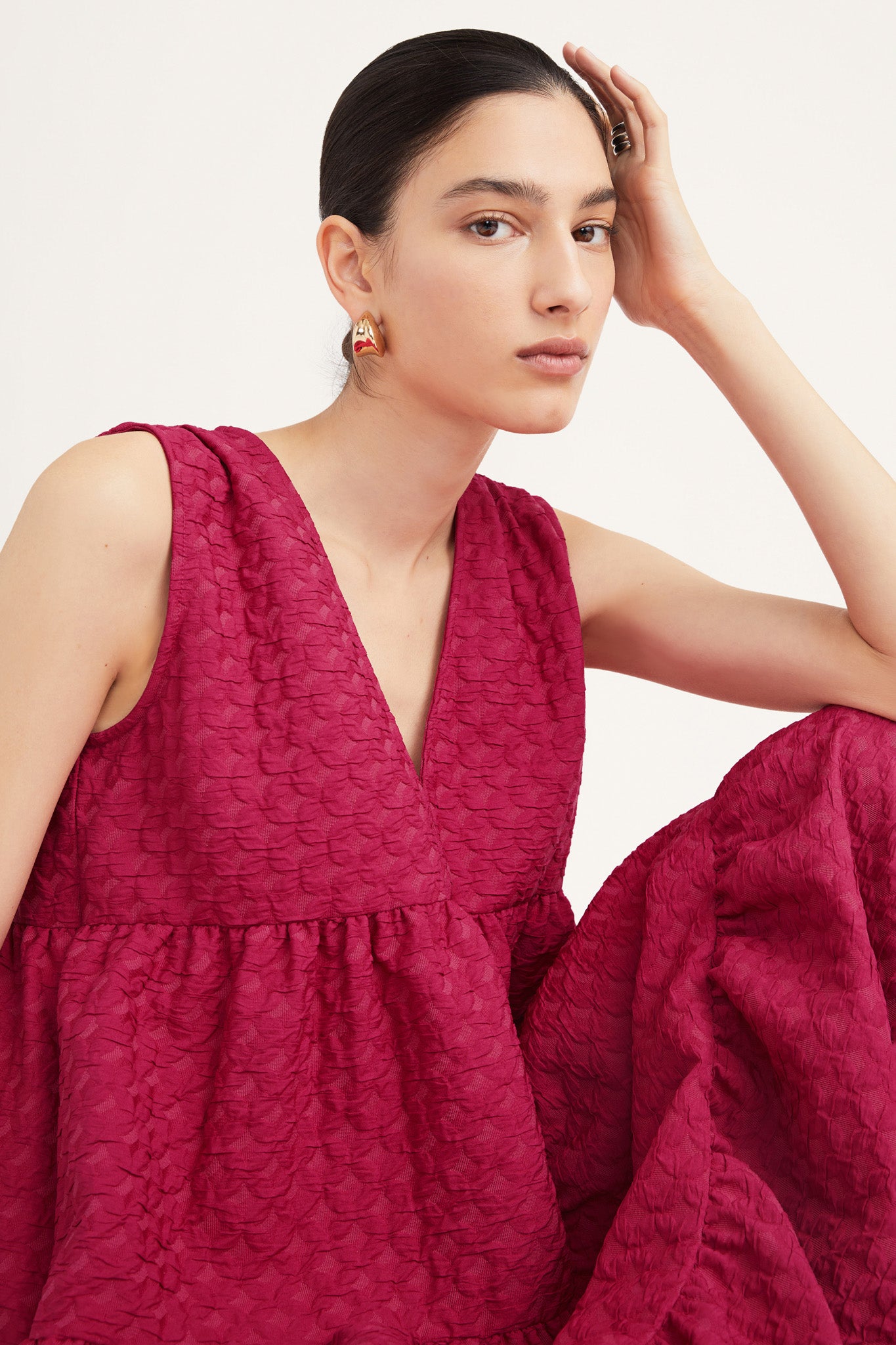 Chelsea Dress in Deep Pink