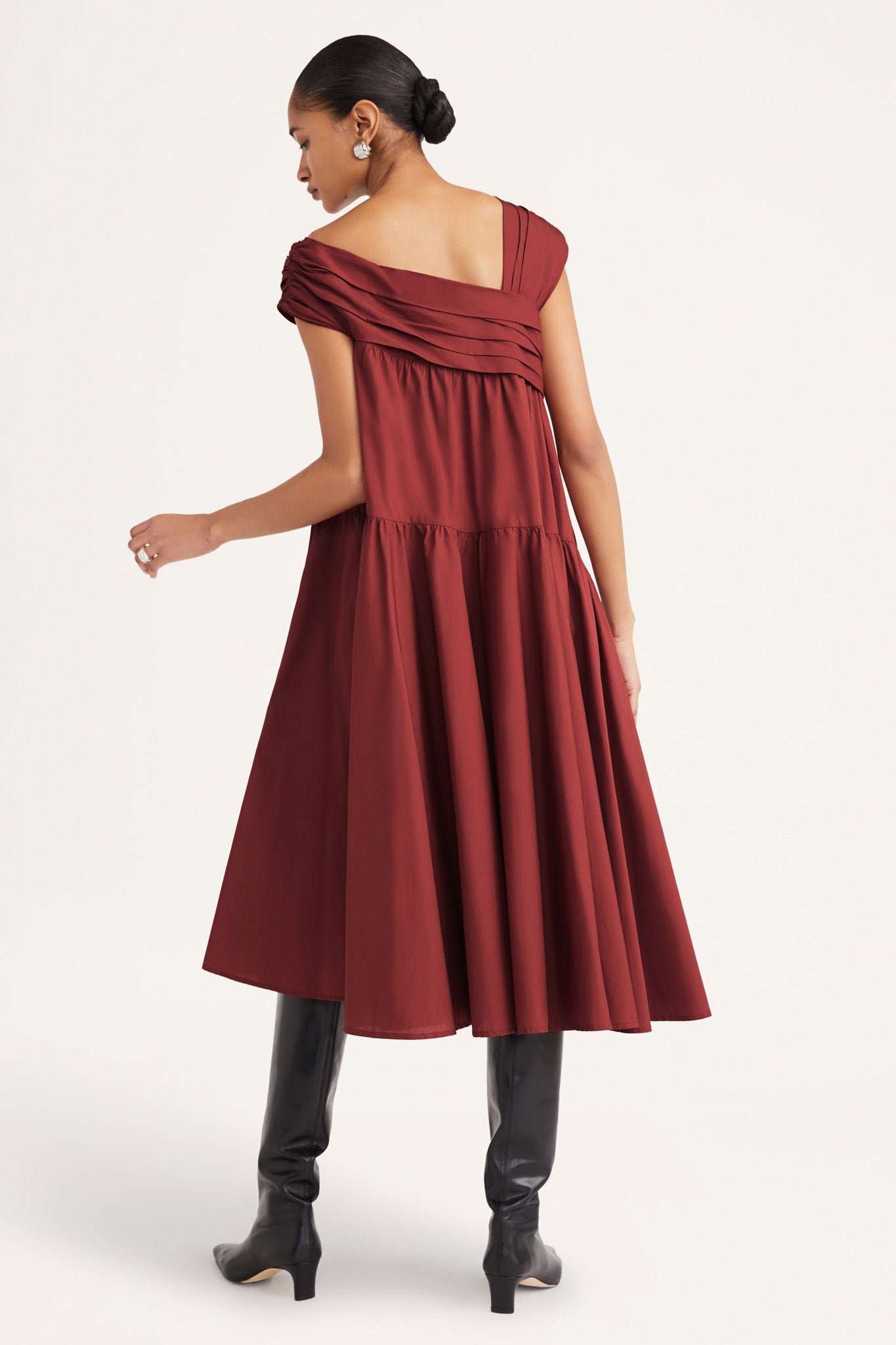 Crane Dress in Terracotta