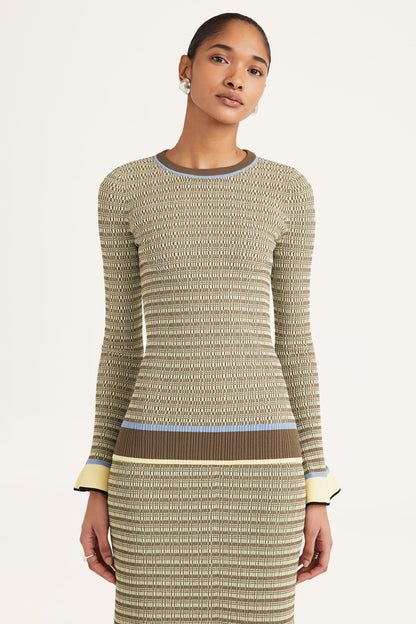 Judd Sweater in Khaki Multi