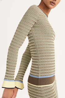 Judd Sweater in Khaki Multi