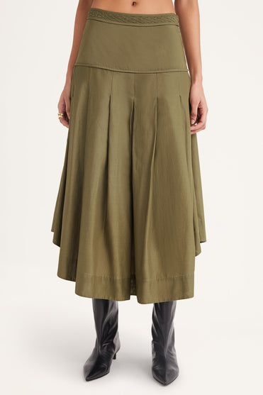 Lynnton Skirt in Khaki