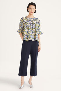 Sol Top in Blue Floral Print