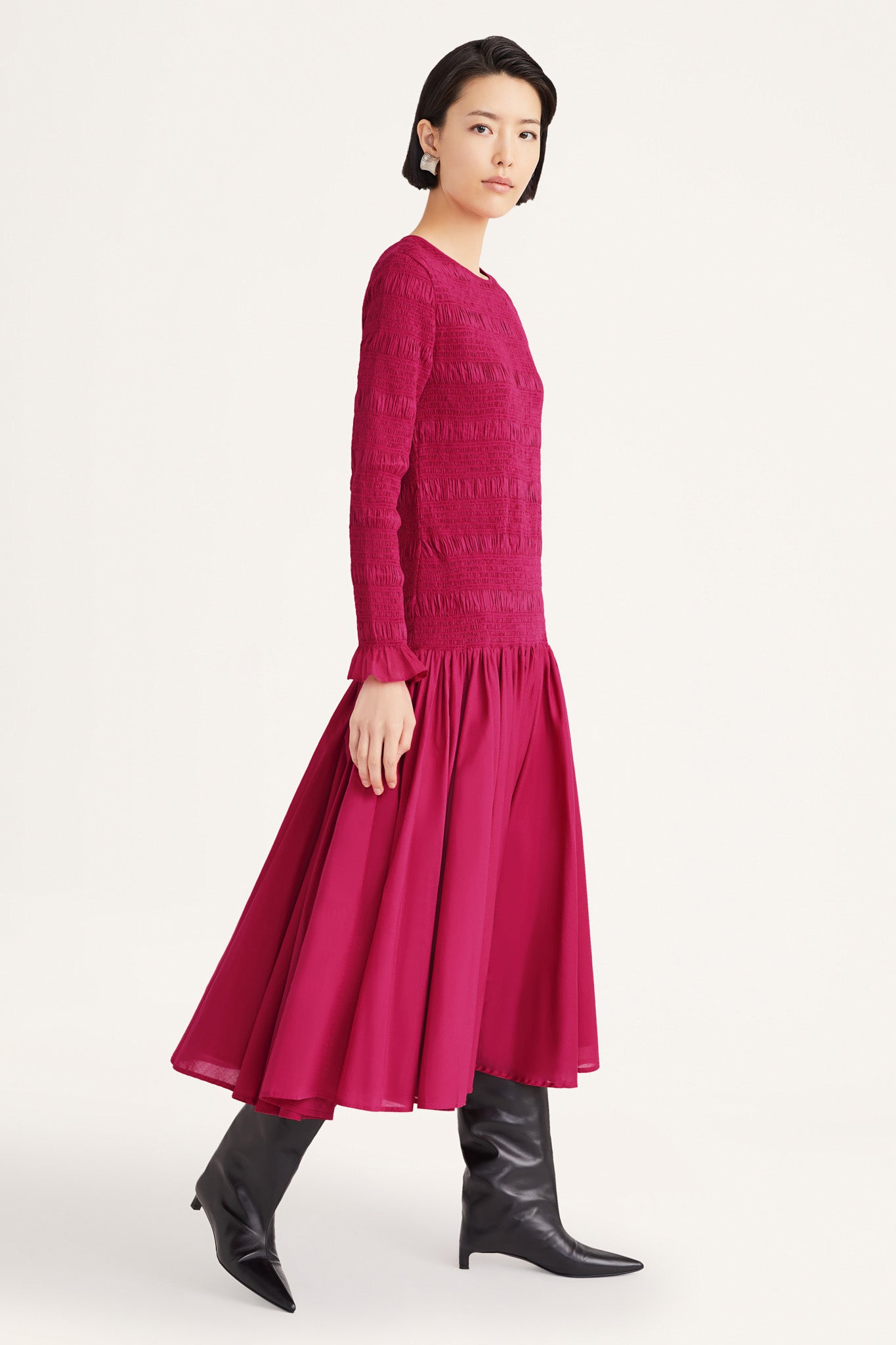 Syden Dress in Deep Pink