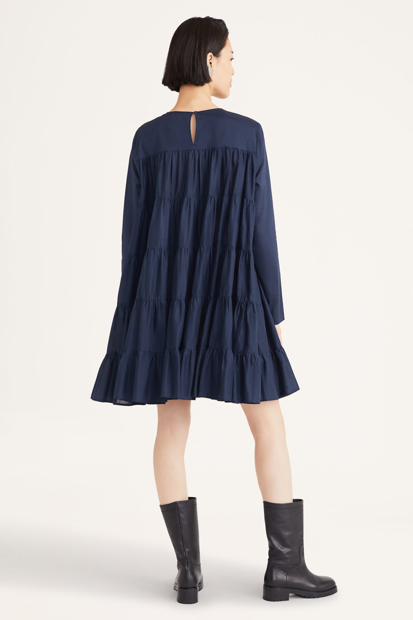 Soliman Dress in Navy