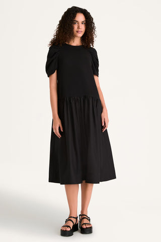 Merlette Irene Tiered Dress In Black