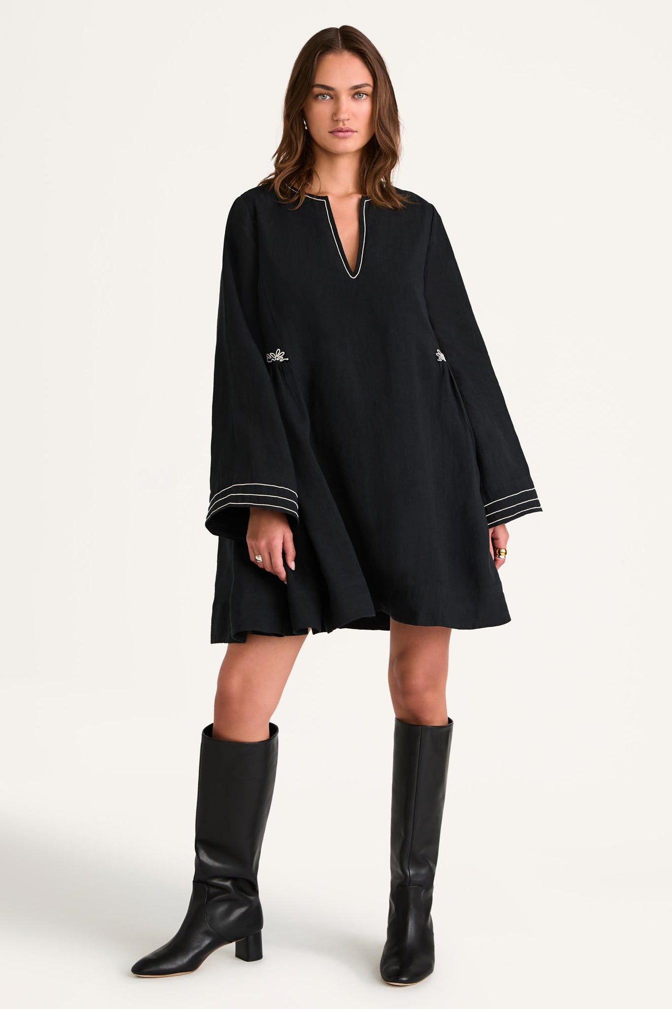 Riverside Dress in Black Merlette