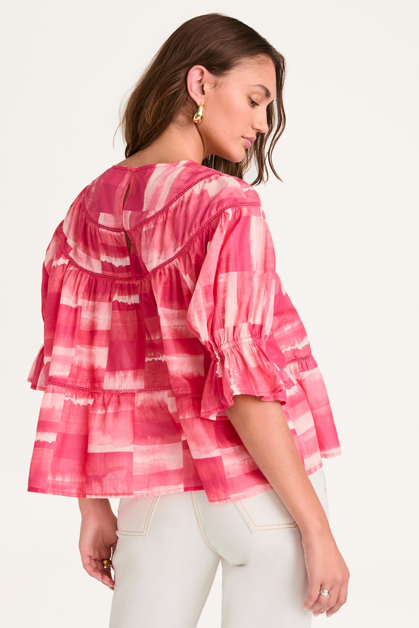 pink patchwork top