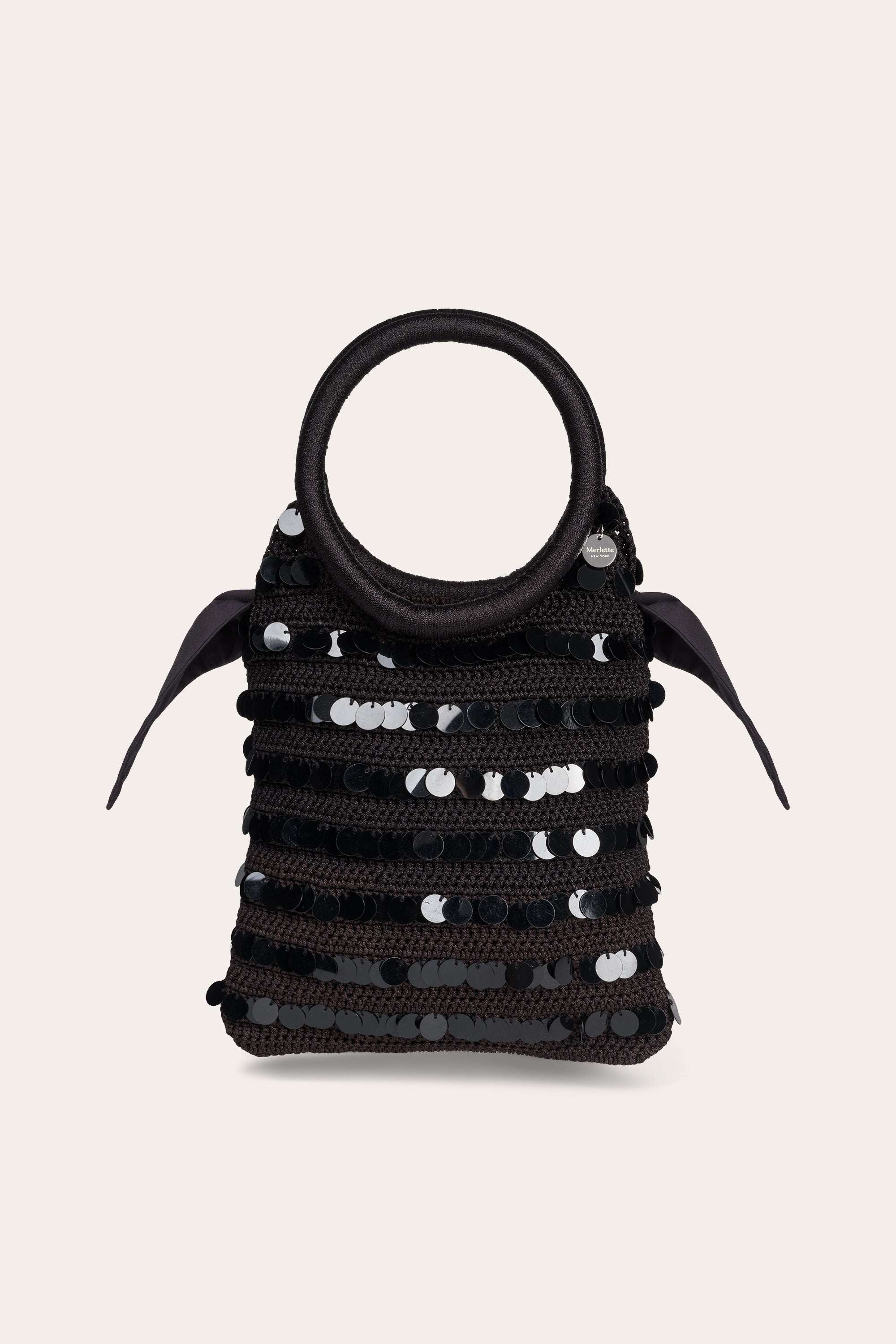 Maris Sequin Bag in Black