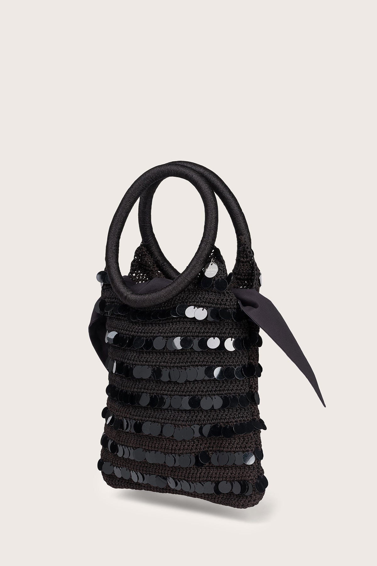 Maris Sequin Bag in Black