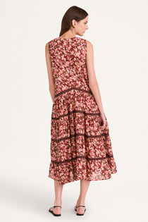 Wallis Dress in Terracotta Floral Print
