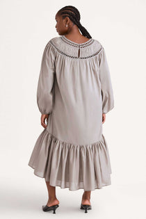 Verlaine Dress in Light Taupe