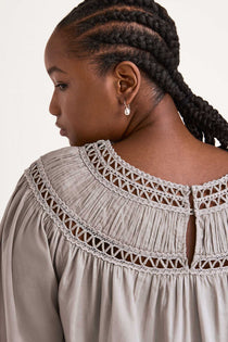 Verlaine Dress in Light Taupe