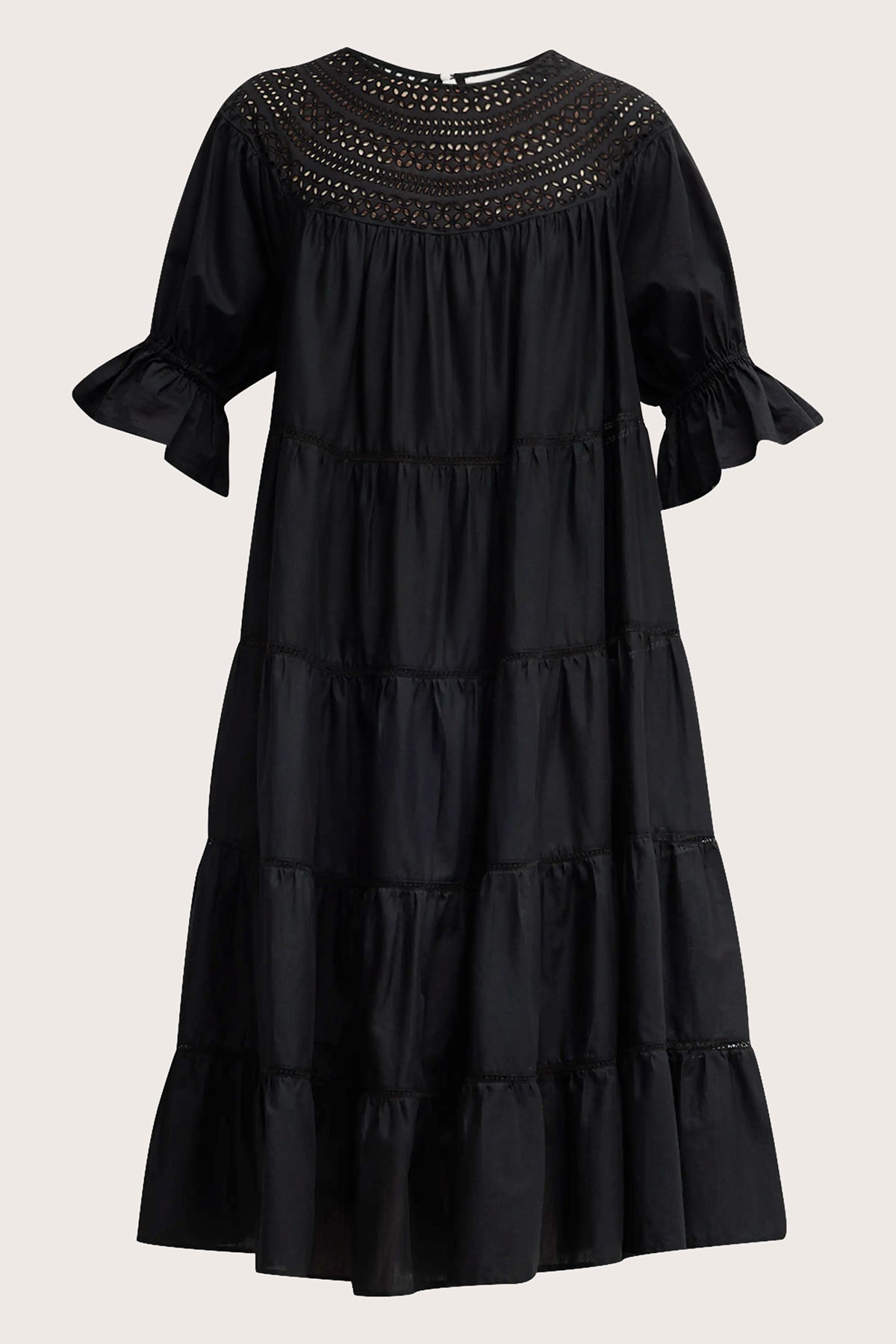Paradis Eyelet Dress in Black