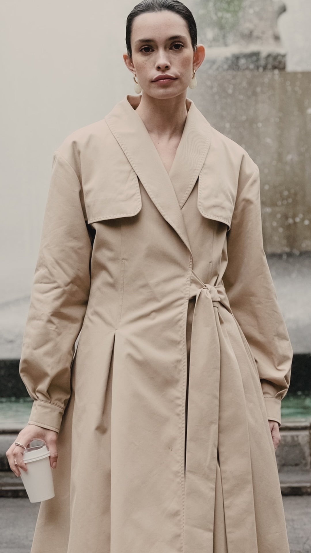 Polanco Coat in Taupe | Merlette
