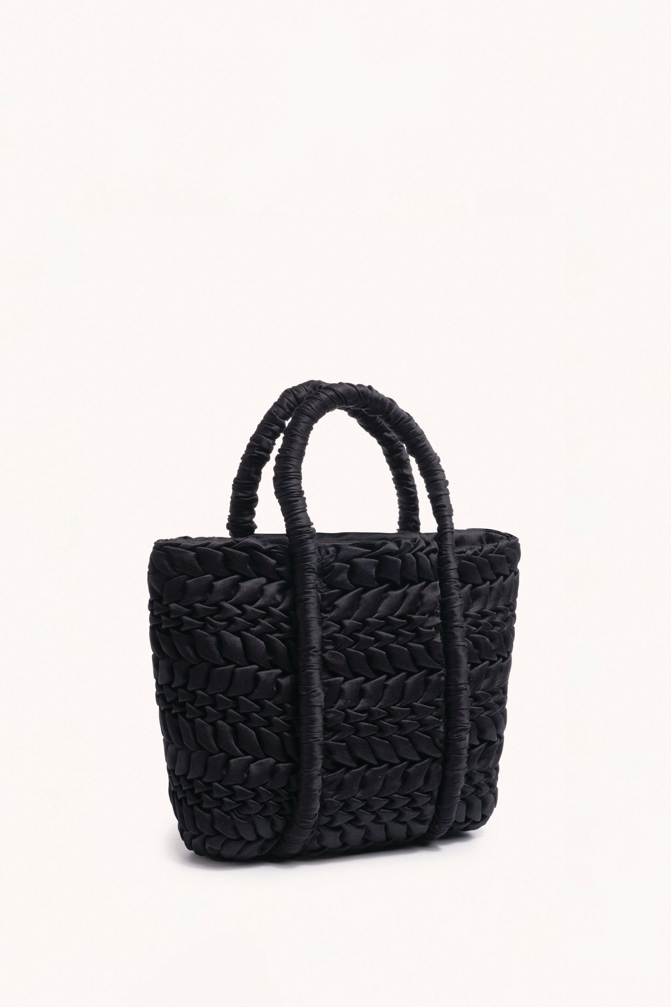 Asha Mini Cotton Silk Bag in Black