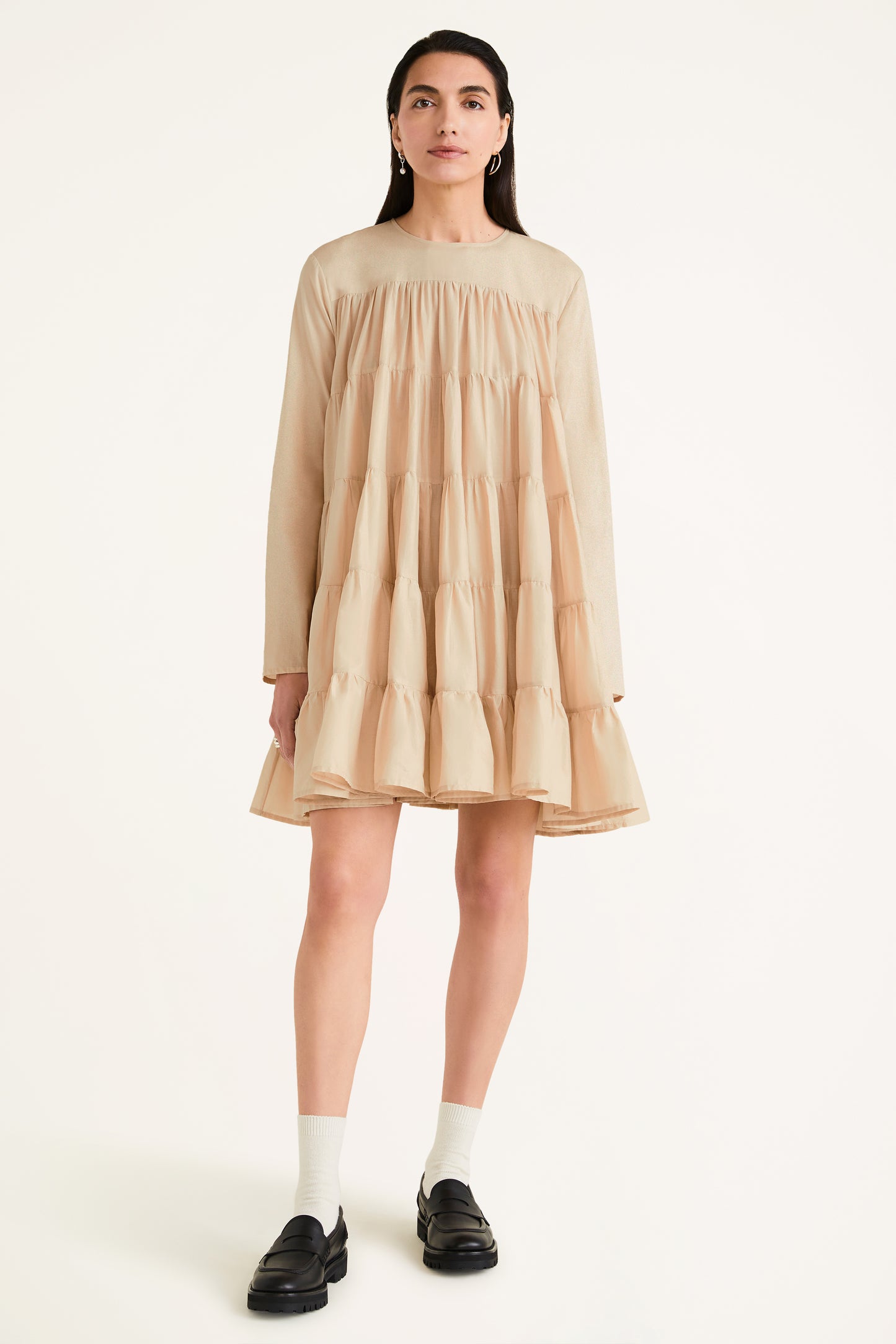 Soliman Dress in Lt. Beige