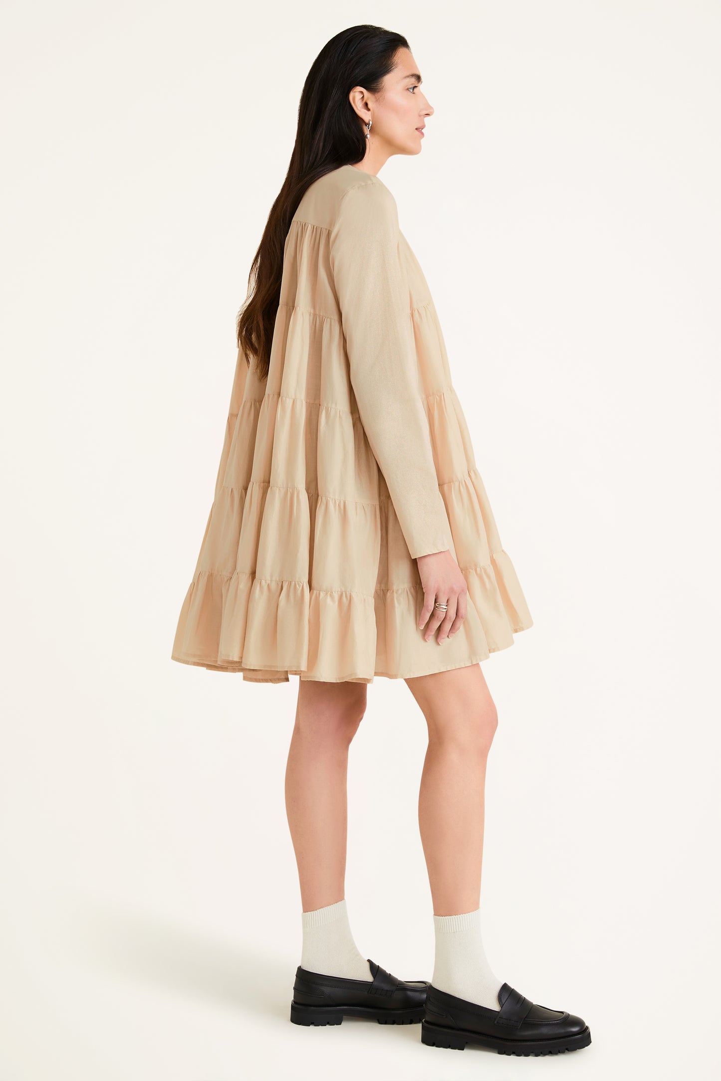 Soliman Dress in Lt. Beige