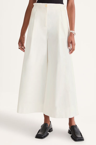 Sargent Emb Pant in Ivory