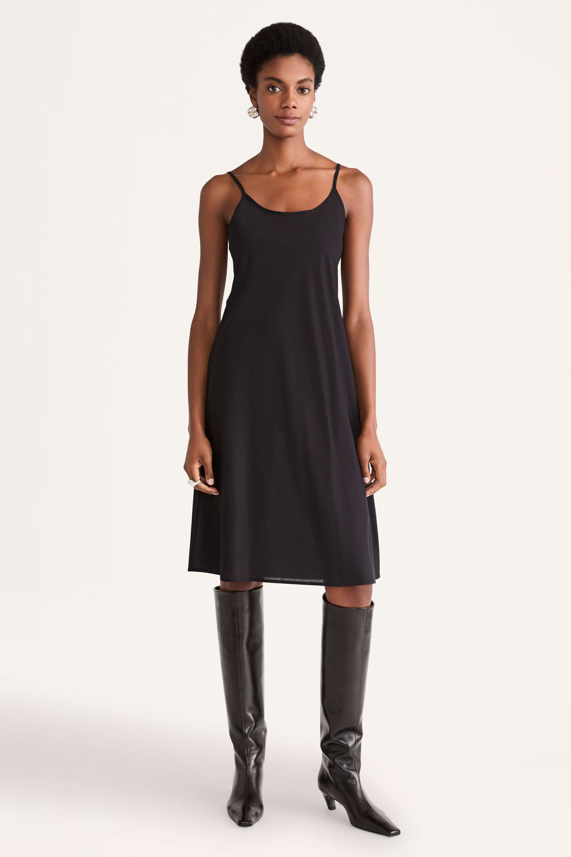 skater midi dress BLACK SKATER MIDI DRESS