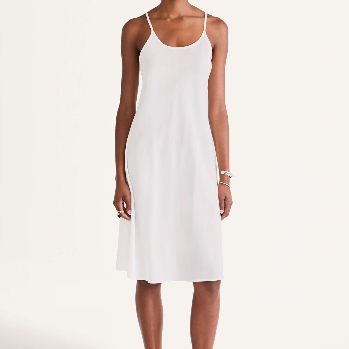 Merlette | Women's Midi Slip Dress in White, Size Xs
