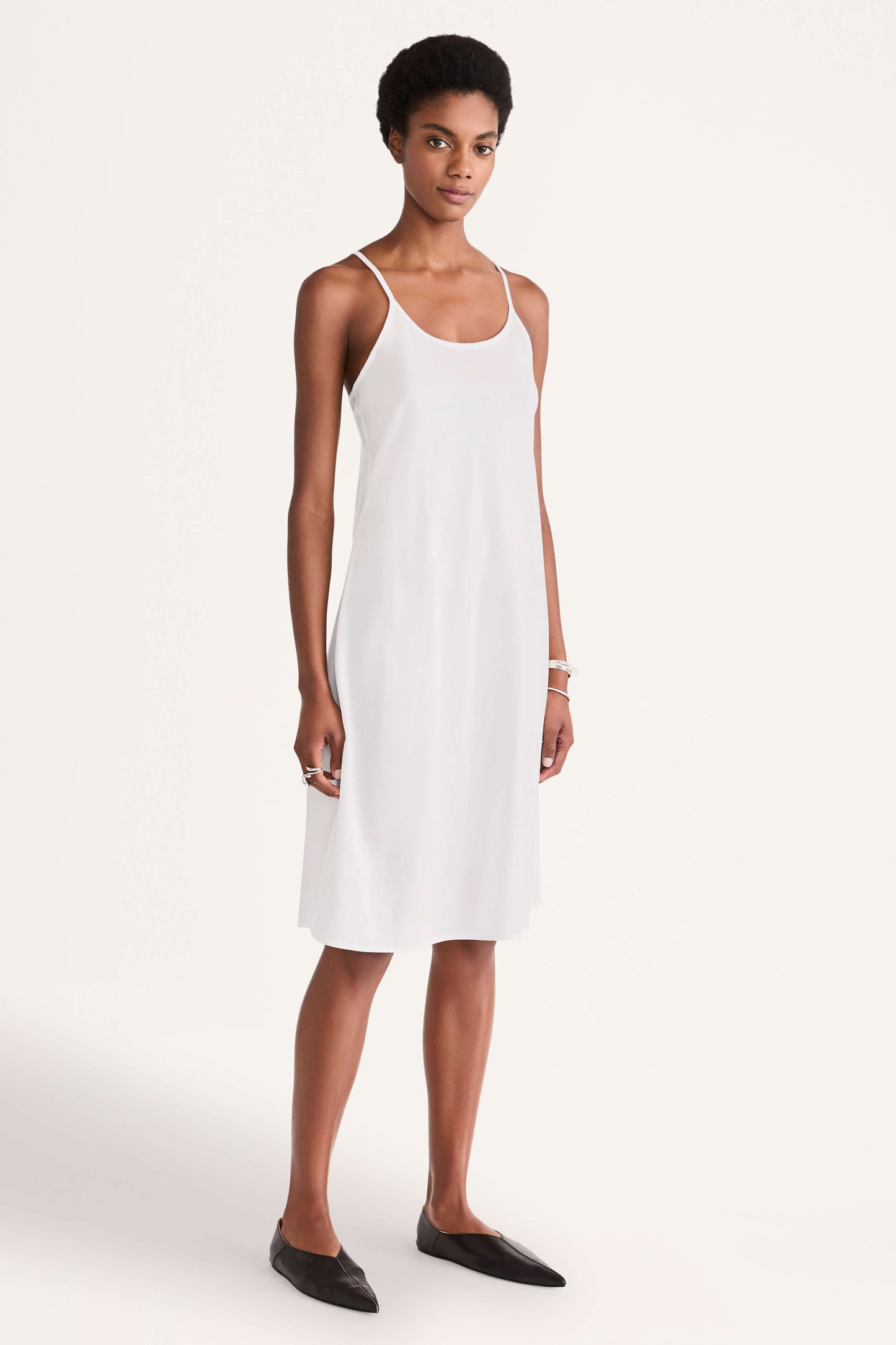 Merlette Short Slip Dress in White