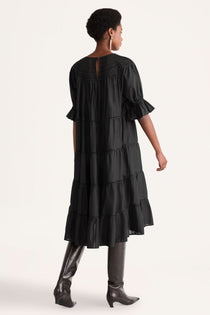 Paradis Eyelet Dress in Black