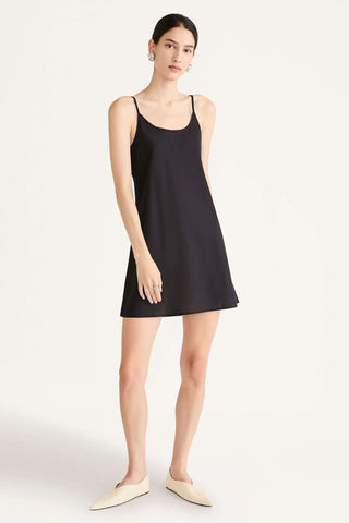 Merlette Short Slip Dress In Black